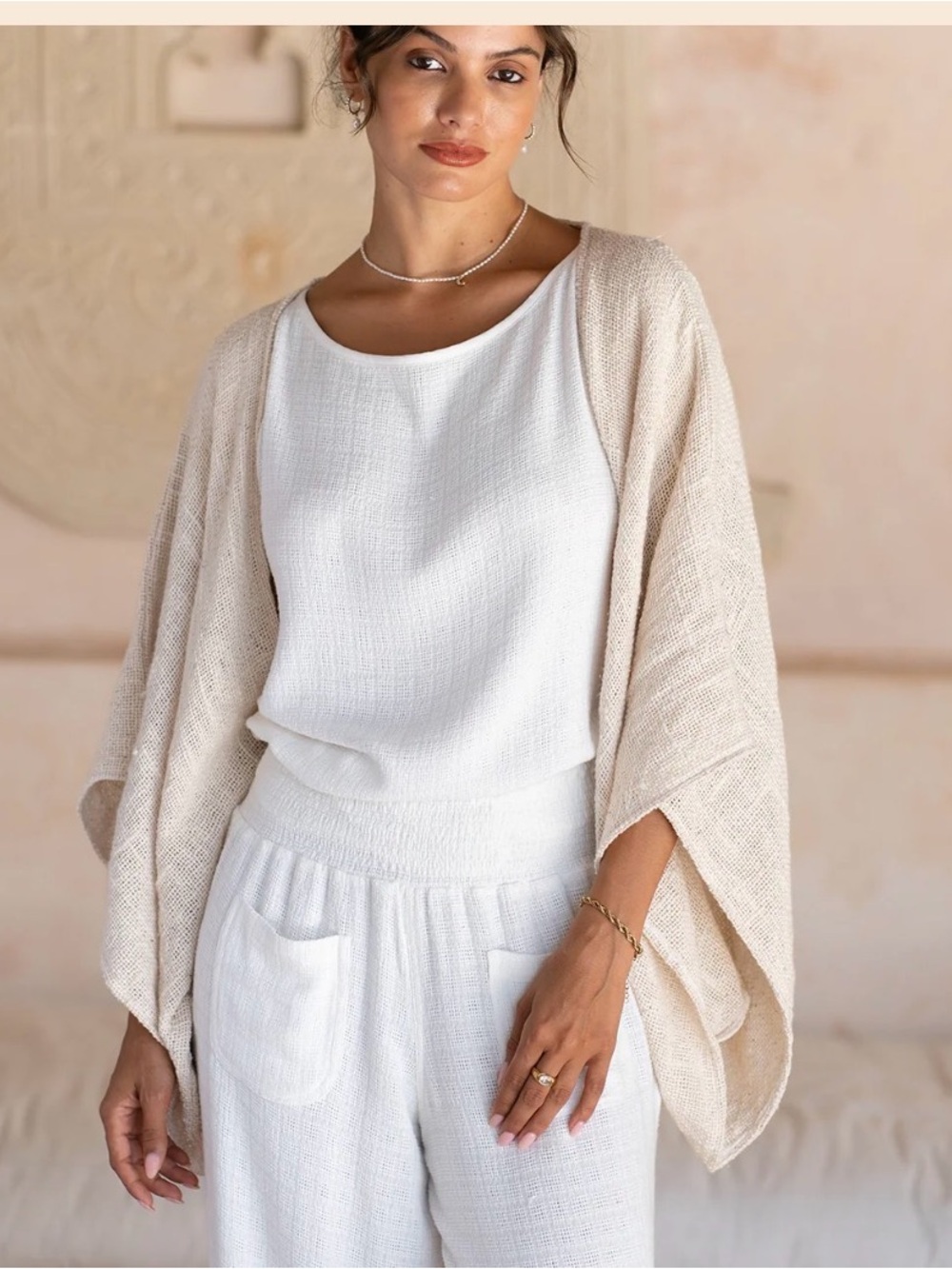 NOMAD Bloom Shrug in Ecru - size XS/S - Picture 2 of 7